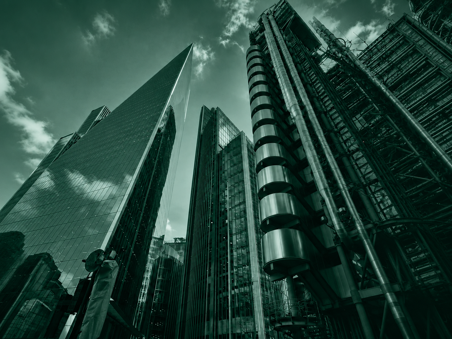 London LLoyd's building skyline used as FR-GPR Insurance Industry page hero image
