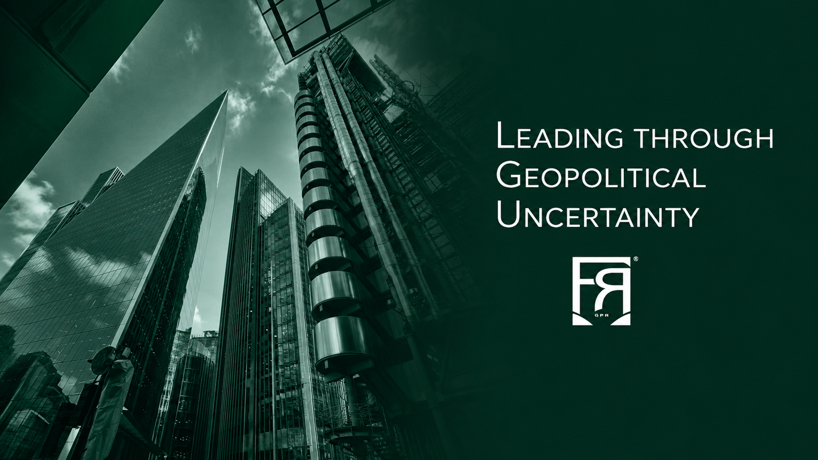 London LLoyd's building skyline used as FrontierResolve GPR Insurance Industry page hero image