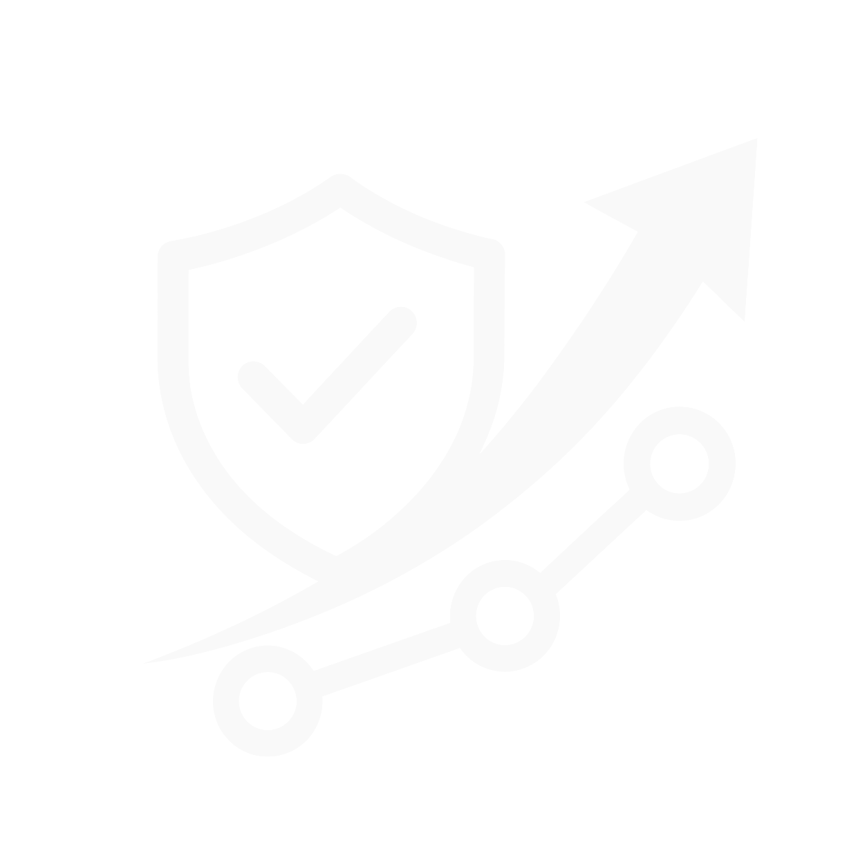 Operational resilience and growth icon showing resilient operations supporting upward business growth