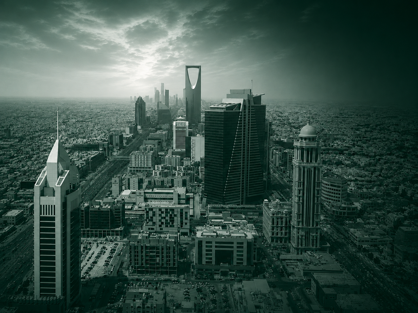 Riyadh's skyline used as FR-GPR Sovereign Wealth Fund Industry page hero image