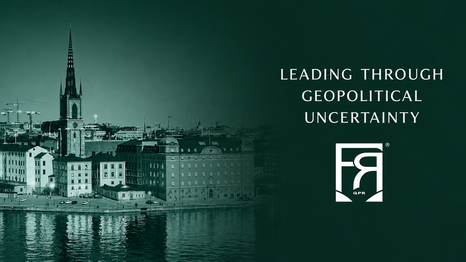 Stockholm waterfront view used as FrontierResolve GPR Private Equity Industry page hero image
